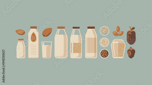 Plant milk ingredients variety
