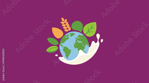 Vegan plant based milk earth