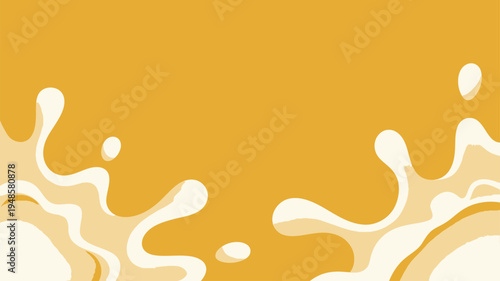 Wavy liquid flowing shapes yellow