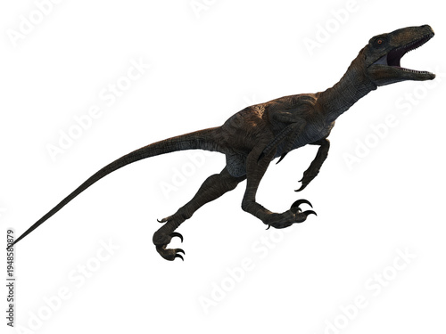 Deinonychus velociraptor dinosaur 3d render