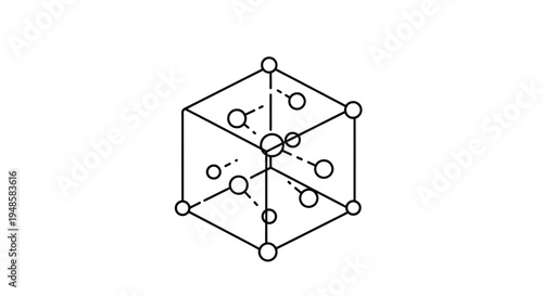 Cubic Crystal Lattice Structure, Atomic Arrangement, Scientific Research