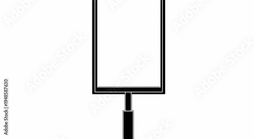 American Football Goal Post Silhouette - Black and White