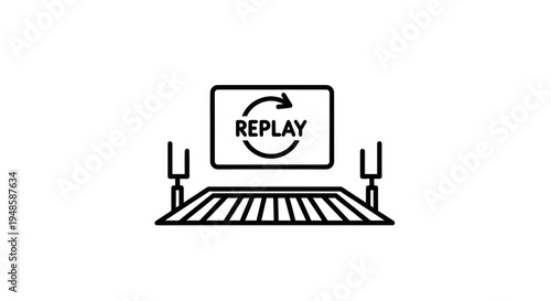 American Football Field Replay Screen Icon