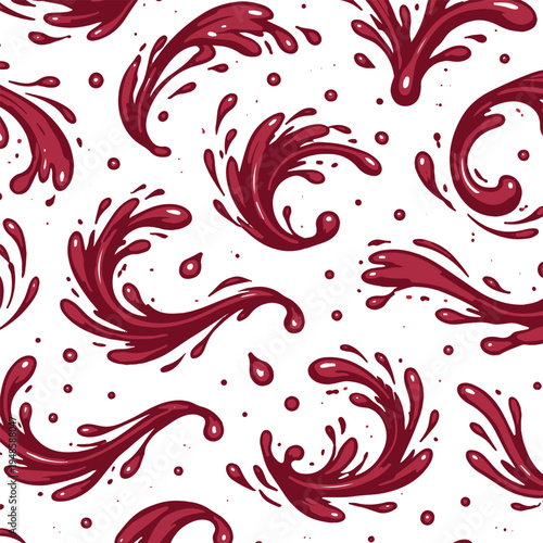 Splashes of wine pattern background vector 
Vector pattern background