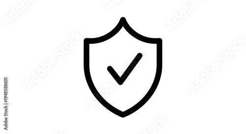 Shield with Check Mark Icon - Security, Safety, Protection, Approved, Verified, Success