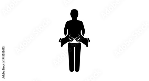 Silhouette of a person with a spinal column overlay, representing health and anatomy