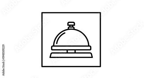 Hotel Reception Bell Icon, Service, Hospitality, Front Desk, Customer Service, Concierge