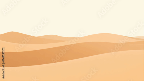 Desert landscape background. Illustration of a desert landscape. Desert dunes. 