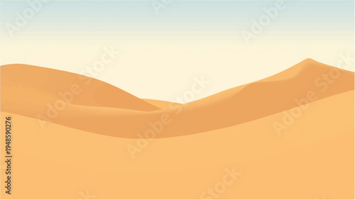 Desert landscape background. Illustration of a desert landscape. Desert dunes. 