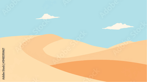 Desert landscape background. Illustration of a desert landscape. Desert dunes. 