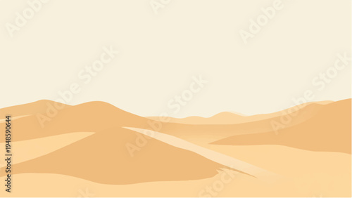 Desert landscape background. Illustration of a desert landscape. Desert dunes. 