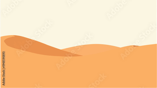 Desert landscape background. Illustration of a desert landscape. Desert dunes. 