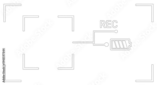 Modern security camera system recording with full battery