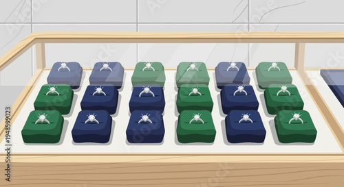 Collection of Engagement Rings in Display Boxes 1.
