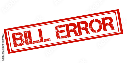 Photos Bill Error Stamp Illustration