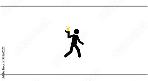 Silhouette of a person holding a glowing light bulb, representing an idea or inspiration
