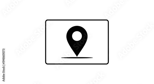 Location Pin Icon on Map Background - Navigation and Geolocation Concept