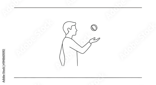 Man Juggling Coin, Skill, Concentration, Business Concept, Financial Success