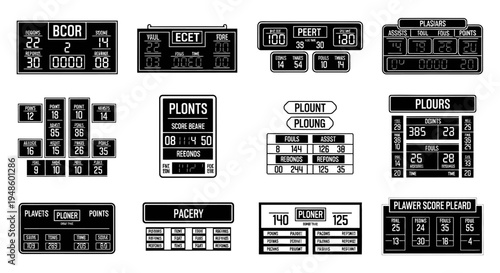 Retro Scoreboards Collection: Vintage Sports Display Boards