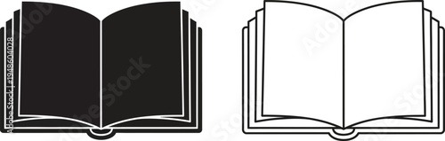 Open Book Icons Set Vector Illustration Vector