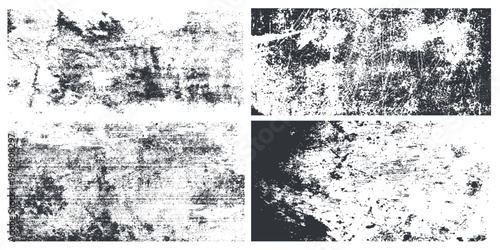 Collection of ink Brush Strokes. Set of vector Grunge Brushes. Dirty textures of banners, boxes, frames and design elements. Painted objects Isolated