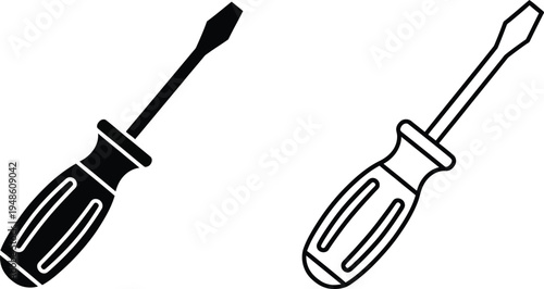 Screwdriver Icon Set Vector