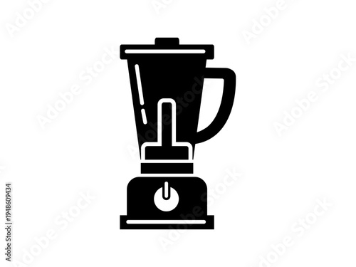 Black blender icon in a simple flat silhouette style.