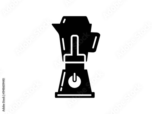 Black blender icon in a simple flat silhouette style.