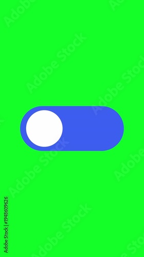 Modern UI Toggle Switch On Off Animation Green Screen Element