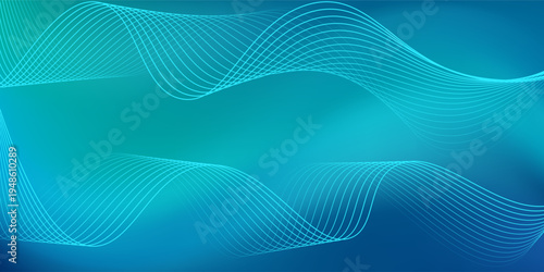 Modern abstract background with teal and blue gradients, curved lines, and geometric patterns. Ideal for creative, business, technology, or web design projects