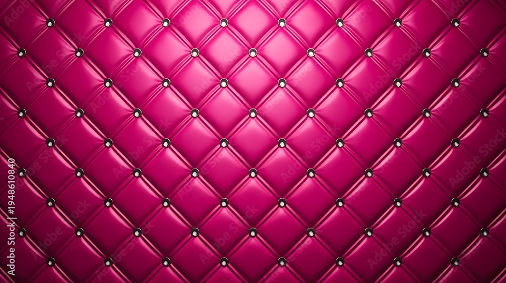 Fototapeta premium Luxury pink quilted leather texture pattern elegant fashion background