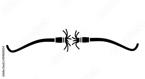 Broken Electrical Wire Connection Symbol