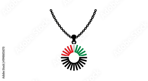 Pan African Flag Pendant Necklace, Symbol of Black Pride and Heritage
