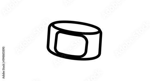 Minimalist black and white icon of a fitness tracker wristband