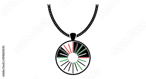 Kwanzaa Necklace Pendant Symbolizing Unity and Heritage
