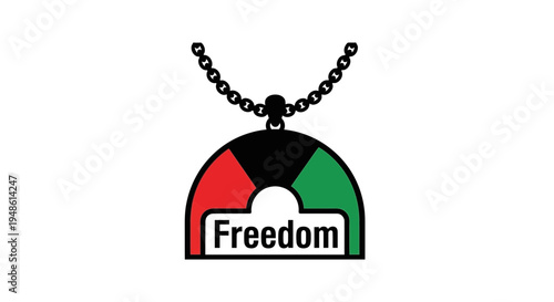 Kwanzaa Necklace Pendant Freedom Symbol African American Heritage