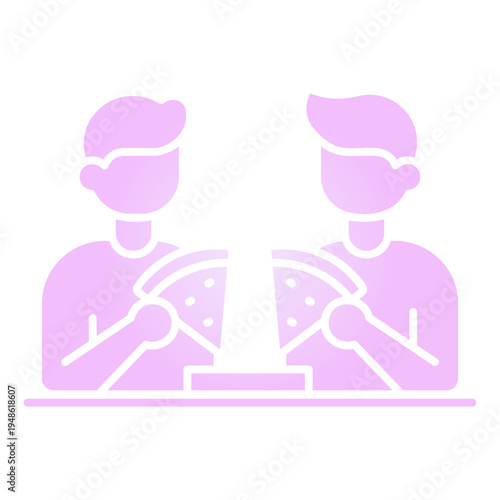 Friends eating pizza