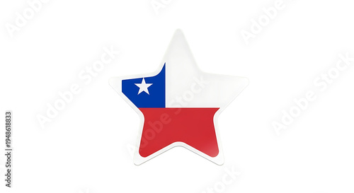 Free Download The flag of Chile in the shape of a star on a - GFXLoad