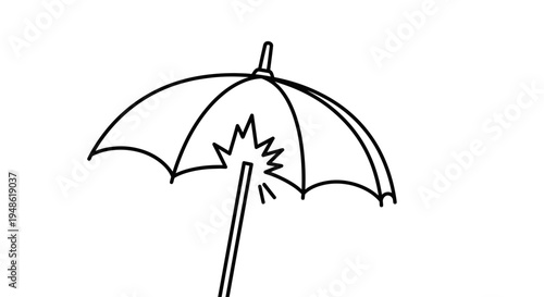 Magical Umbrella with Sparkle Effect - Open and Shining