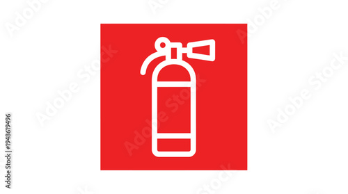 Fire extinguisher safety sign for emergency equipment location