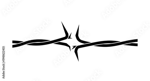 Barbed Wire Tattoo Design - Tribal Style