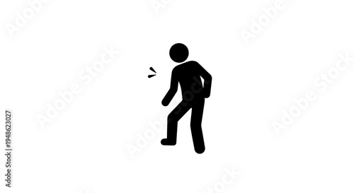 Person Walking with Exclamation Marks Icon