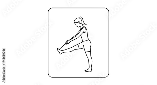 Woman stretching leg with resistance band, fitness, workout, exercise, healthy lifestyle, indoor