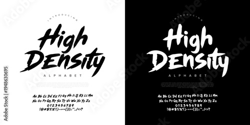 Aggressive brush font for energetic sports branding and powerful action movie poster title designs