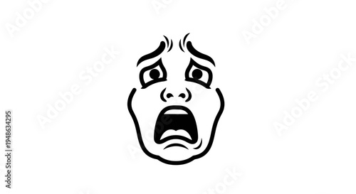 Scared Face Expression, Shocked Person, Fear and Terror, Horror Emotion, Scream