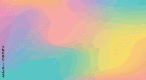 Colorful, gradient, abstract background with wavy layers and soft hues