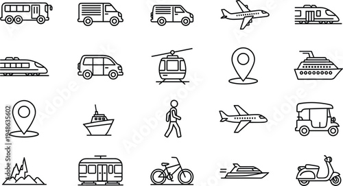 Computer science vector icon set featuring automation software hardware science data structures algorithms and digital information symbols,