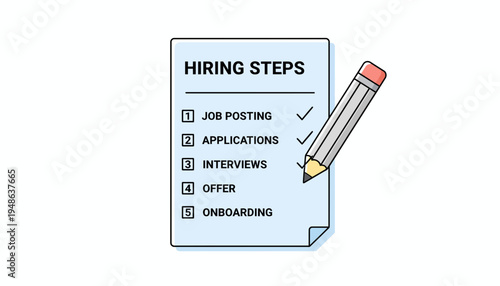 Hiring Steps Checklist: Job Posting, Applications, Interviews, Offer, Onboarding with Pencil