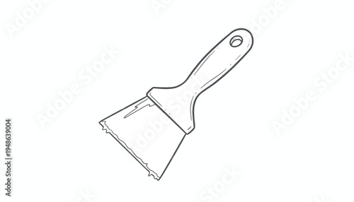 Handheld Scraper Tool with Serrated Edge for Scraping and Cleaning