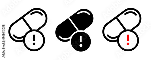 Overdose icons pack. vector illustrations designs